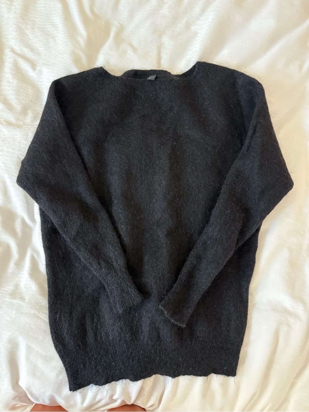COS Black Crewneck Sweater mohair